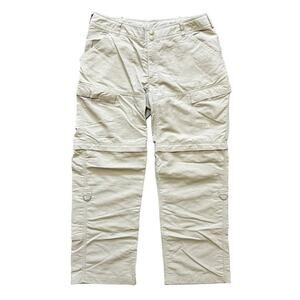 THE NORTH FACE 100% Nylon Convertible Cargo Hiking Pants in Khaki  SZ 10 SHORT